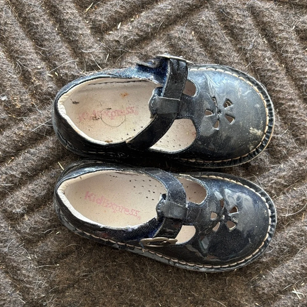 Classic blue Mary Jane girls shoes